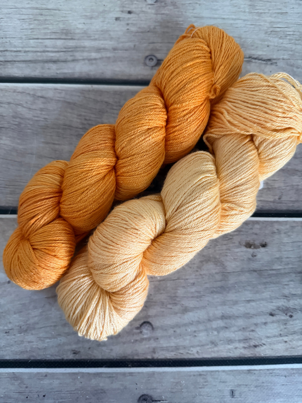 Tangerine Crush pair  - 4ply/f - silk/merino yarn - Jasmine 4