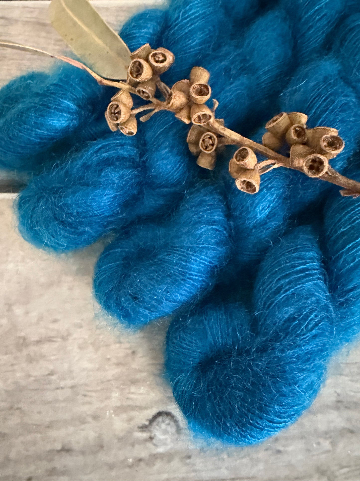 Suede Shoes ooak - 2 ply Silk / Mohair - Shui Yun (20g)