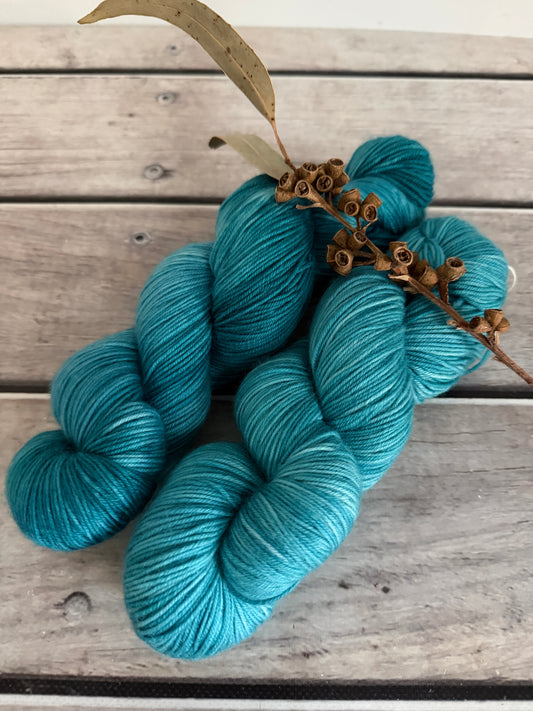 African Silk Moth #2- 4 ply sock yarn in merino/nylon - Darjeeling 4