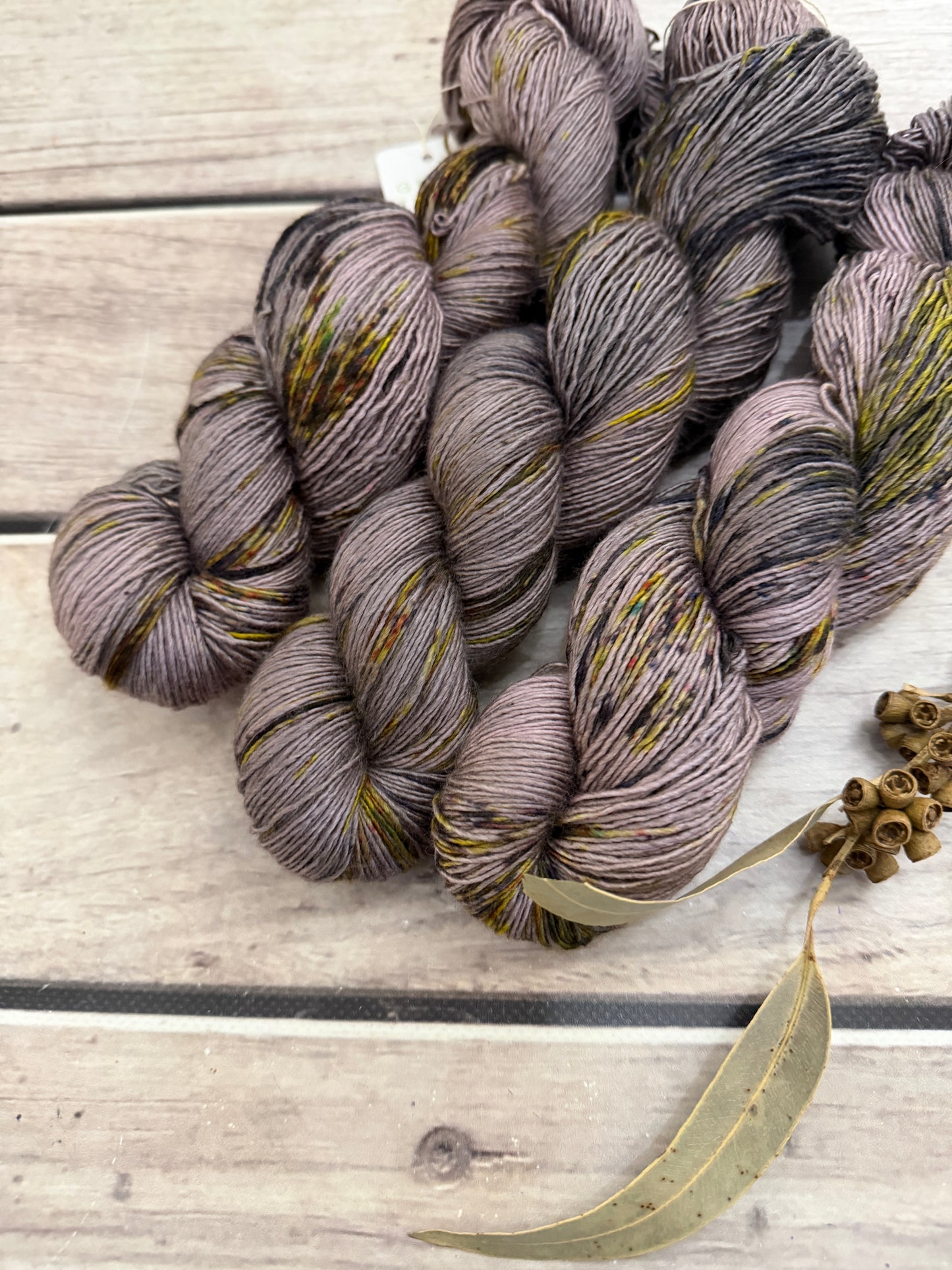Granny's Cloak Moth #3 -  Merino and Silk 4 ply single - Osmanthus