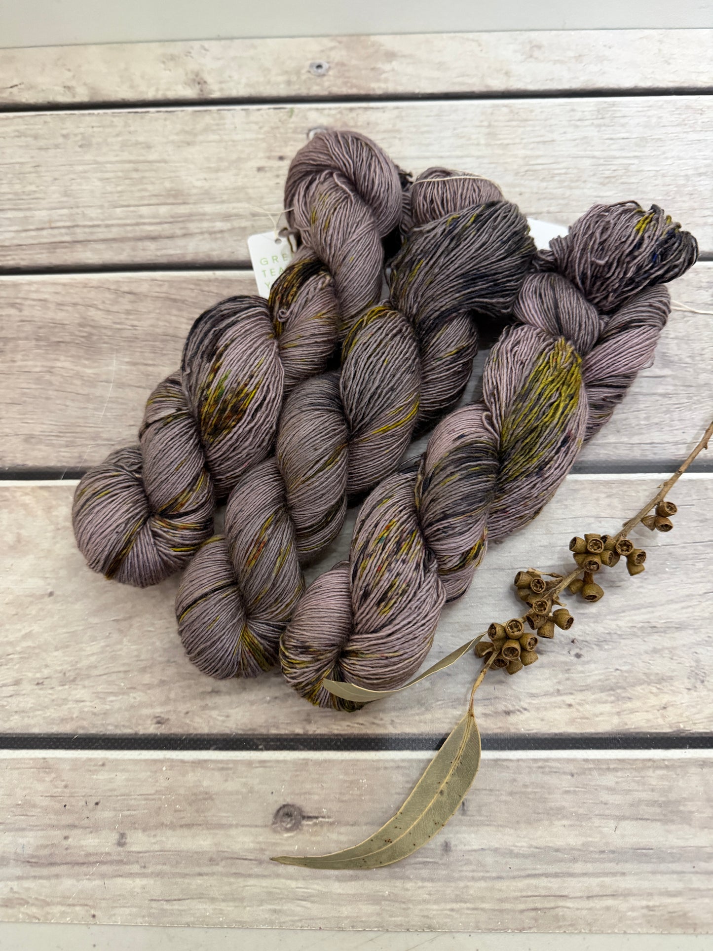 Granny's Cloak Moth #3 -  Merino and Silk 4 ply single - Osmanthus