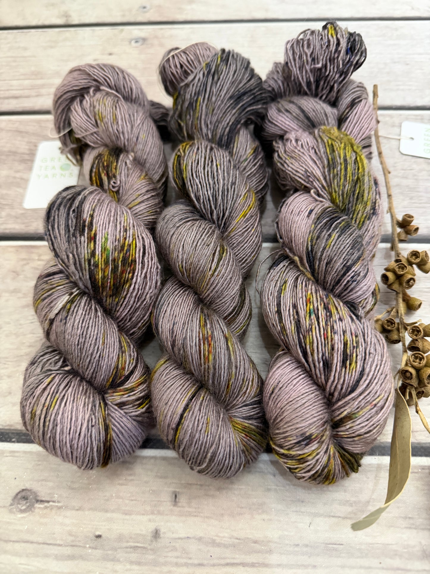 Granny's Cloak Moth #3 -  Merino and Silk 4 ply single - Osmanthus
