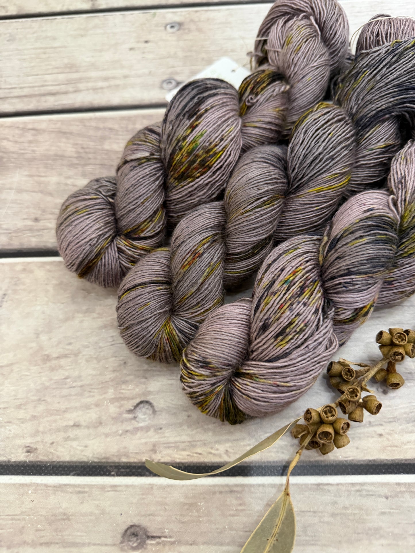 Granny's Cloak Moth #3 -  Merino and Silk 4 ply single - Osmanthus