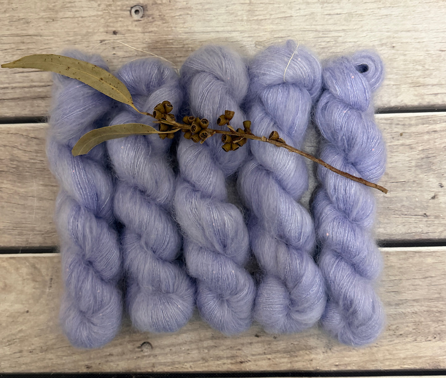 Cloud Veil - mohair/silk/sequins - Gyrokuro 3ply