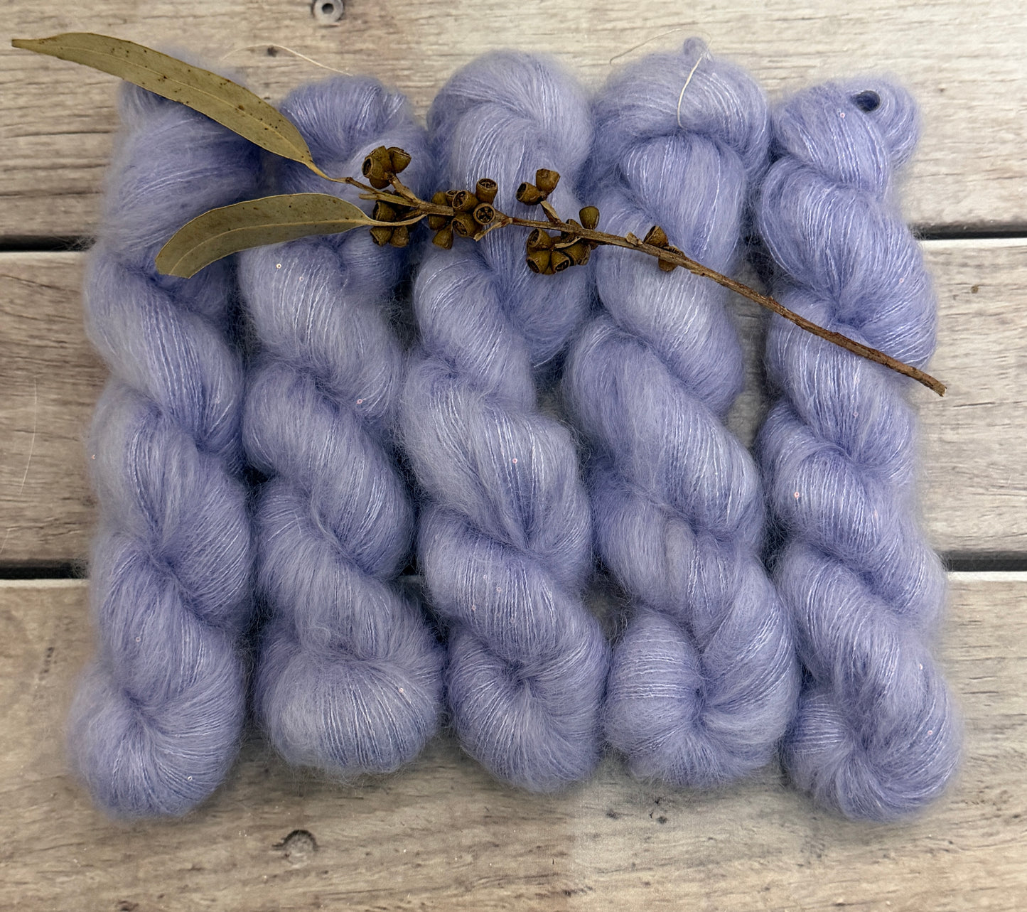 Cloud Veil - mohair/silk/sequins - Gyrokuro 3ply
