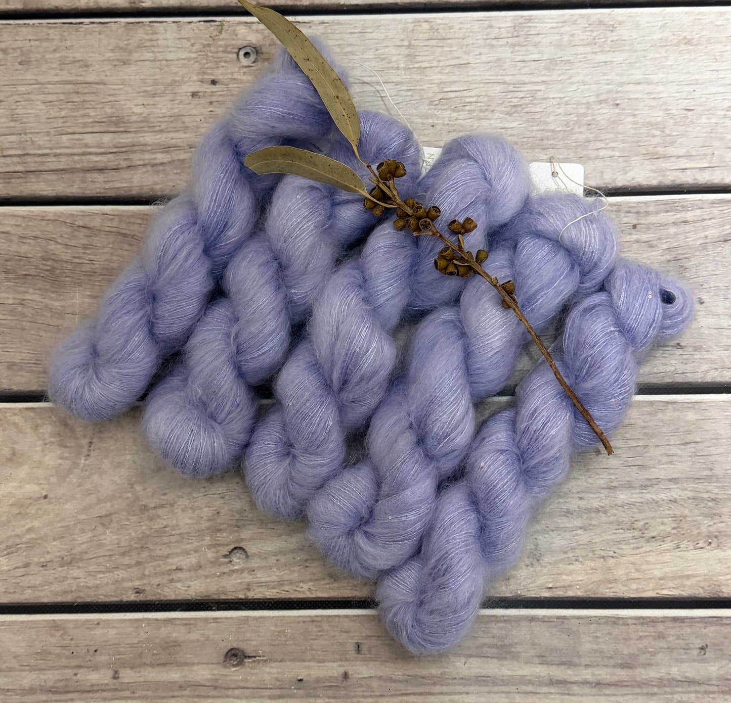 Cloud Veil - mohair/silk/sequins - Gyrokuro 3ply
