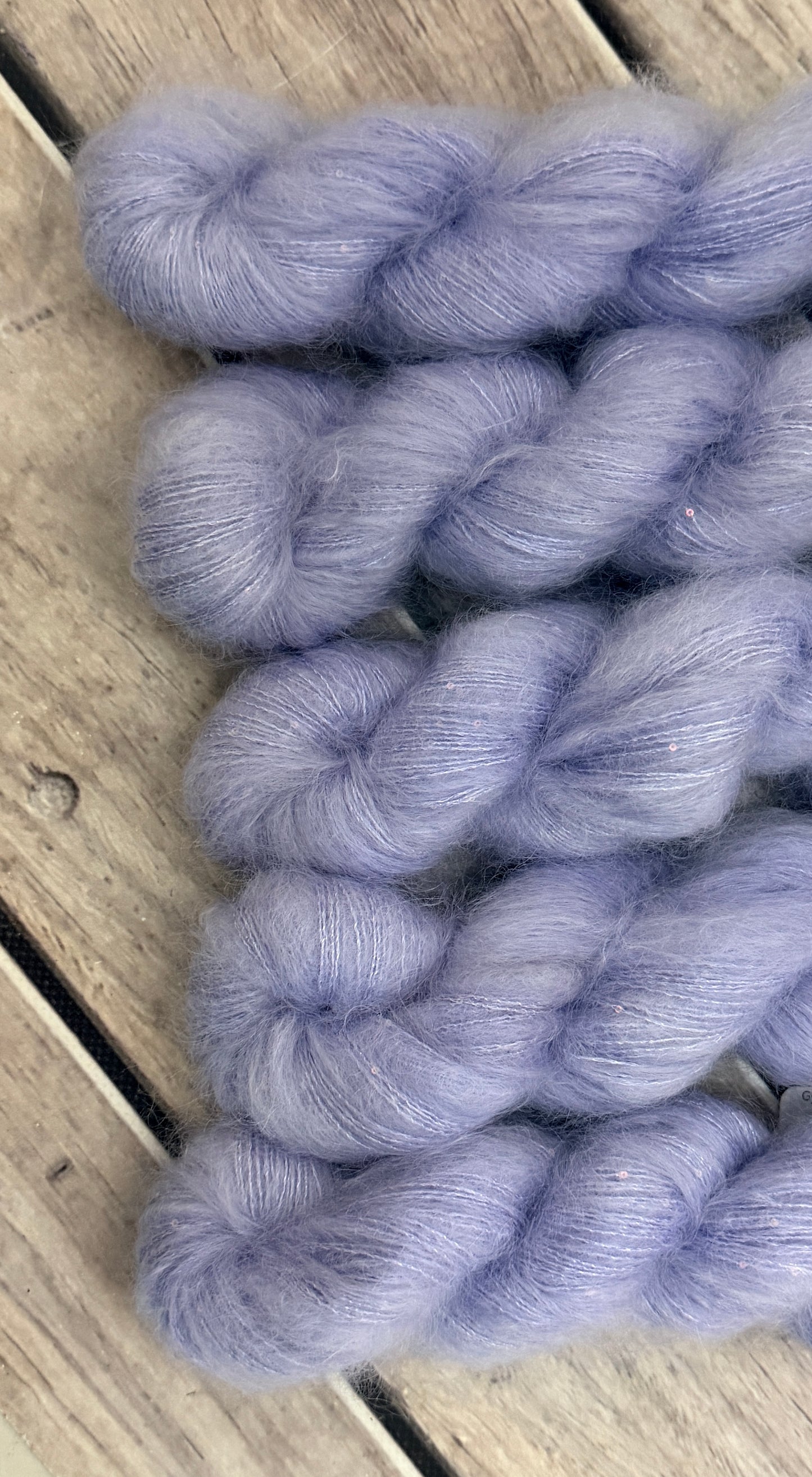 Cloud Veil - mohair/silk/sequins - Gyrokuro 3ply