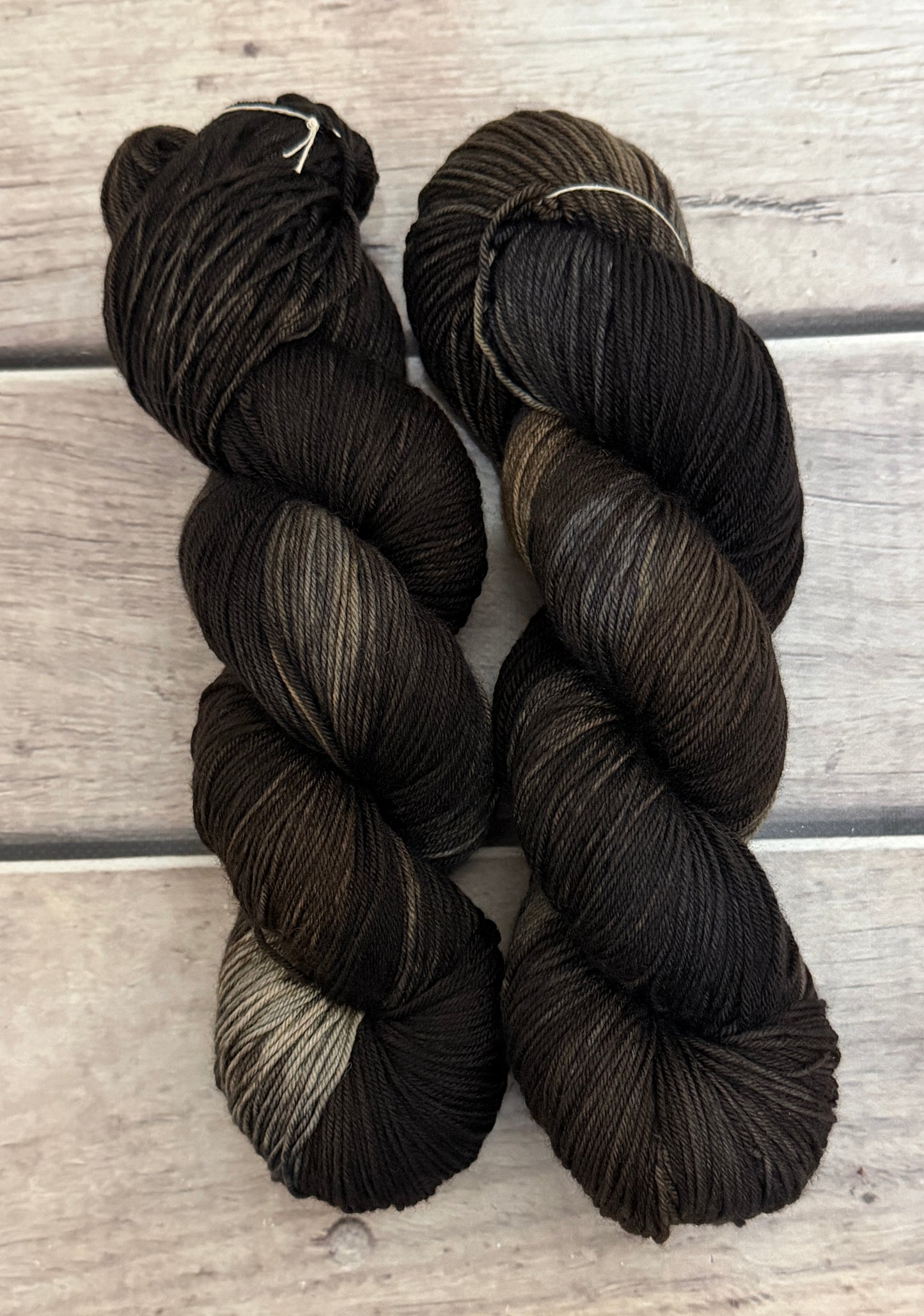 Charred Wood ooak - 4 ply merino/nylon sock yarn - Darjeeling