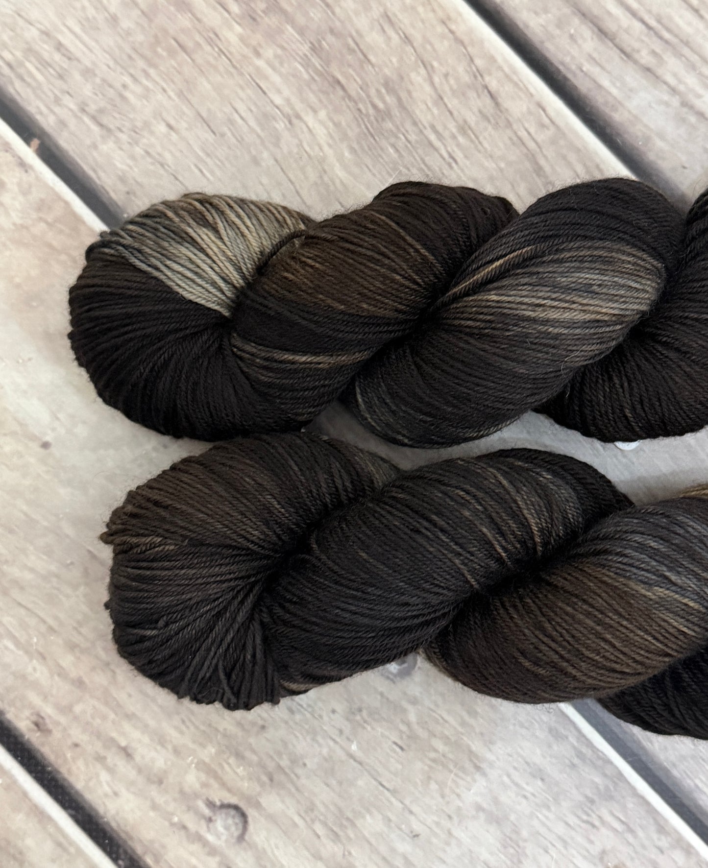 Charred Wood ooak - 4 ply merino/nylon sock yarn - Darjeeling