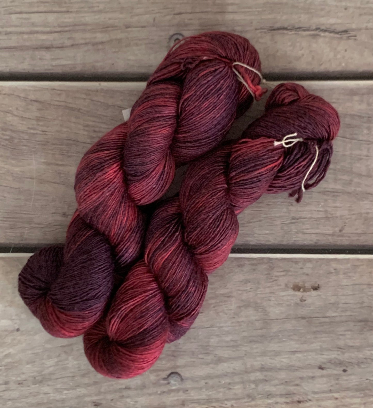 Raspberry Beret - 4 ply Merino/silk single -Osmanthus