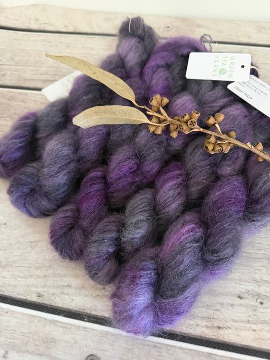 Dawn Haze - mohair/silk/sequins - Gyrokuro 3ply