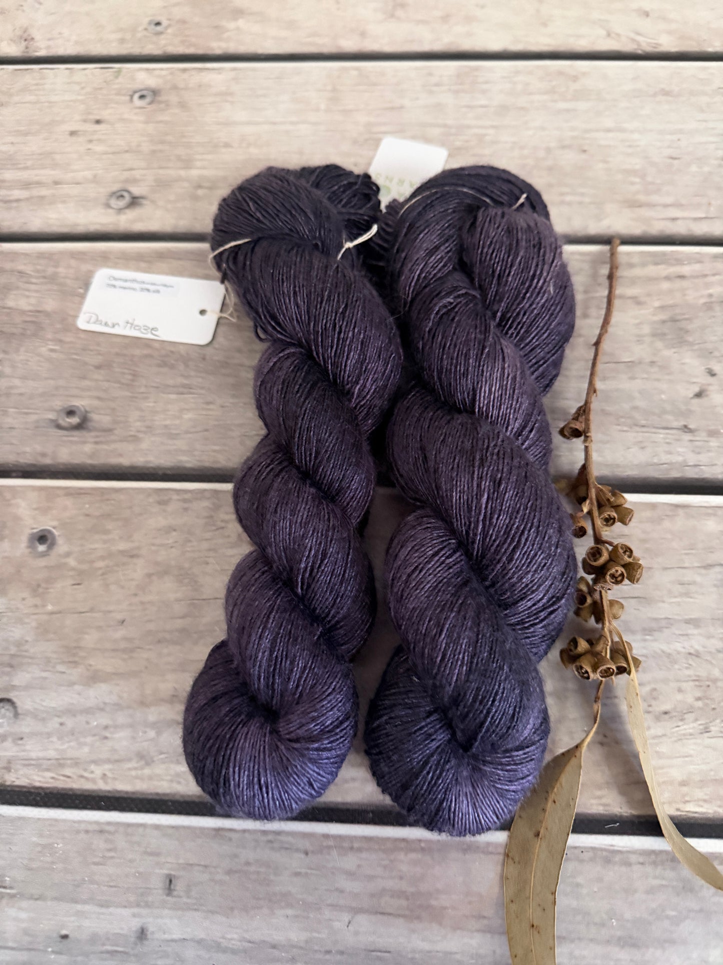 Dawn Haze -  Merino and Silk 4 ply single - Osmanthus