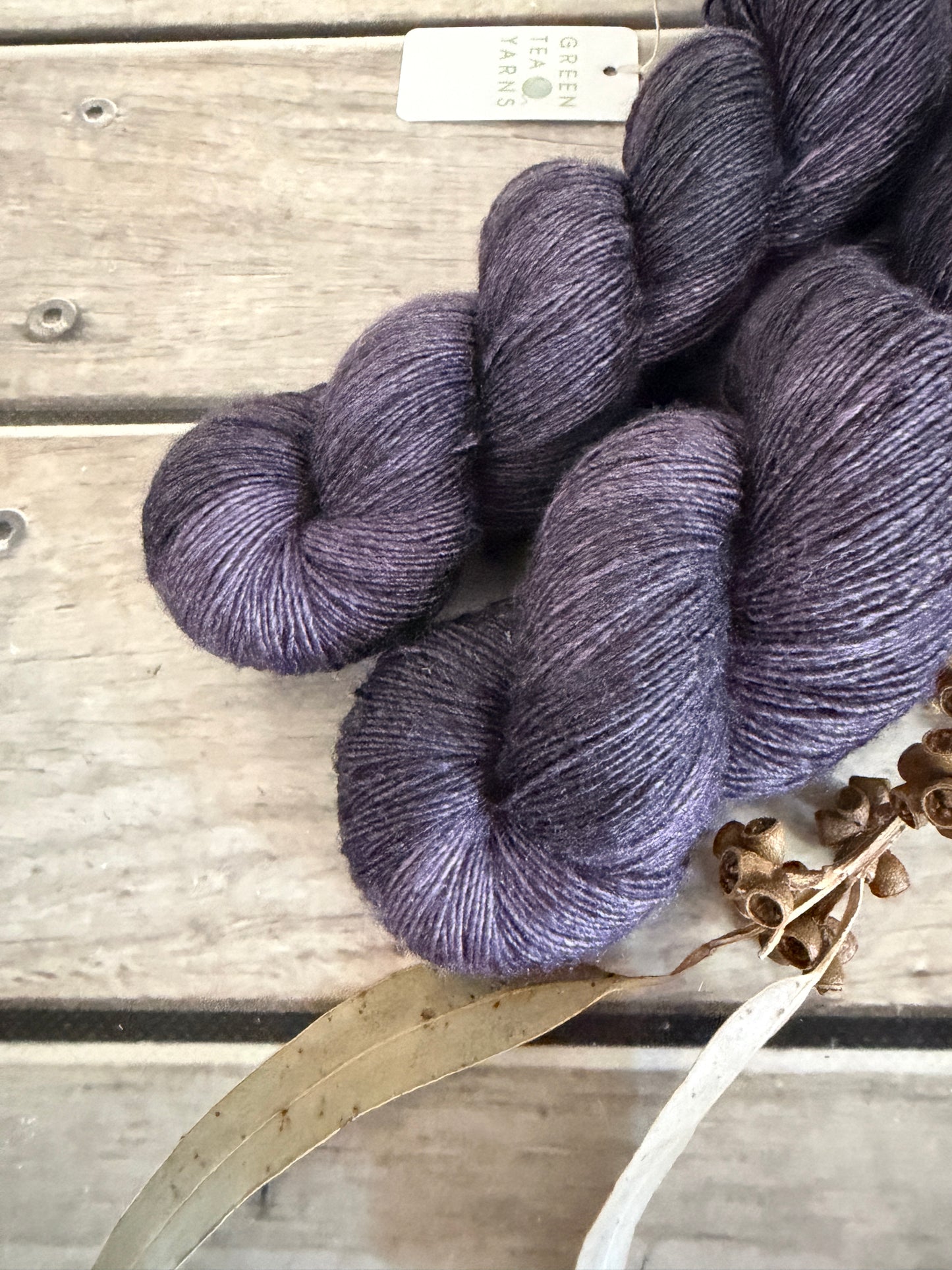 Dawn Haze -  Merino and Silk 4 ply single - Osmanthus