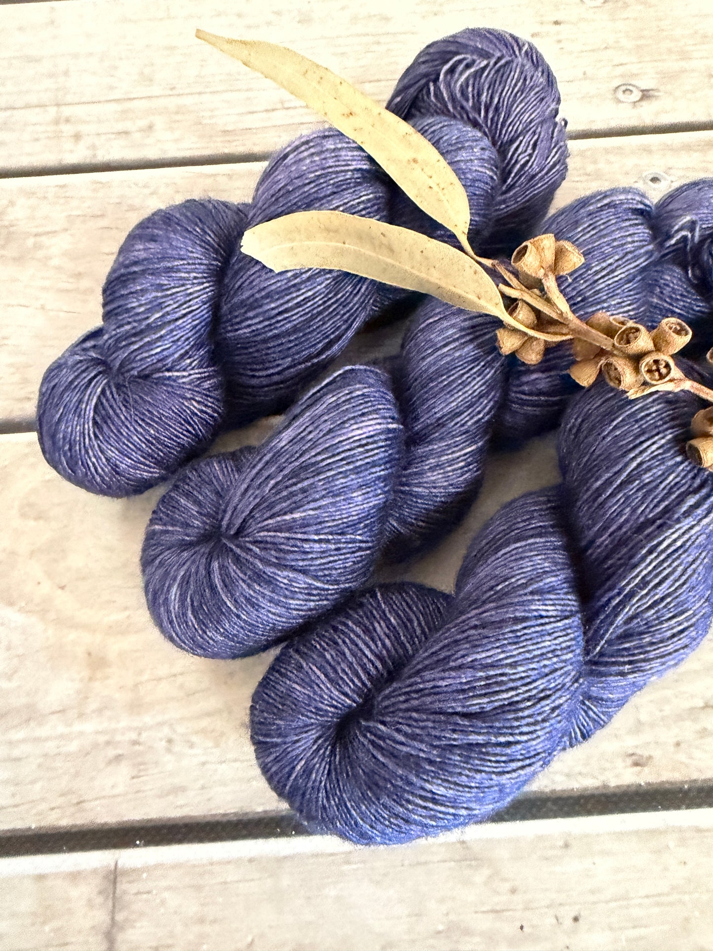 Wisteria -  Merino and Silk 4 ply single - Osmanthus
