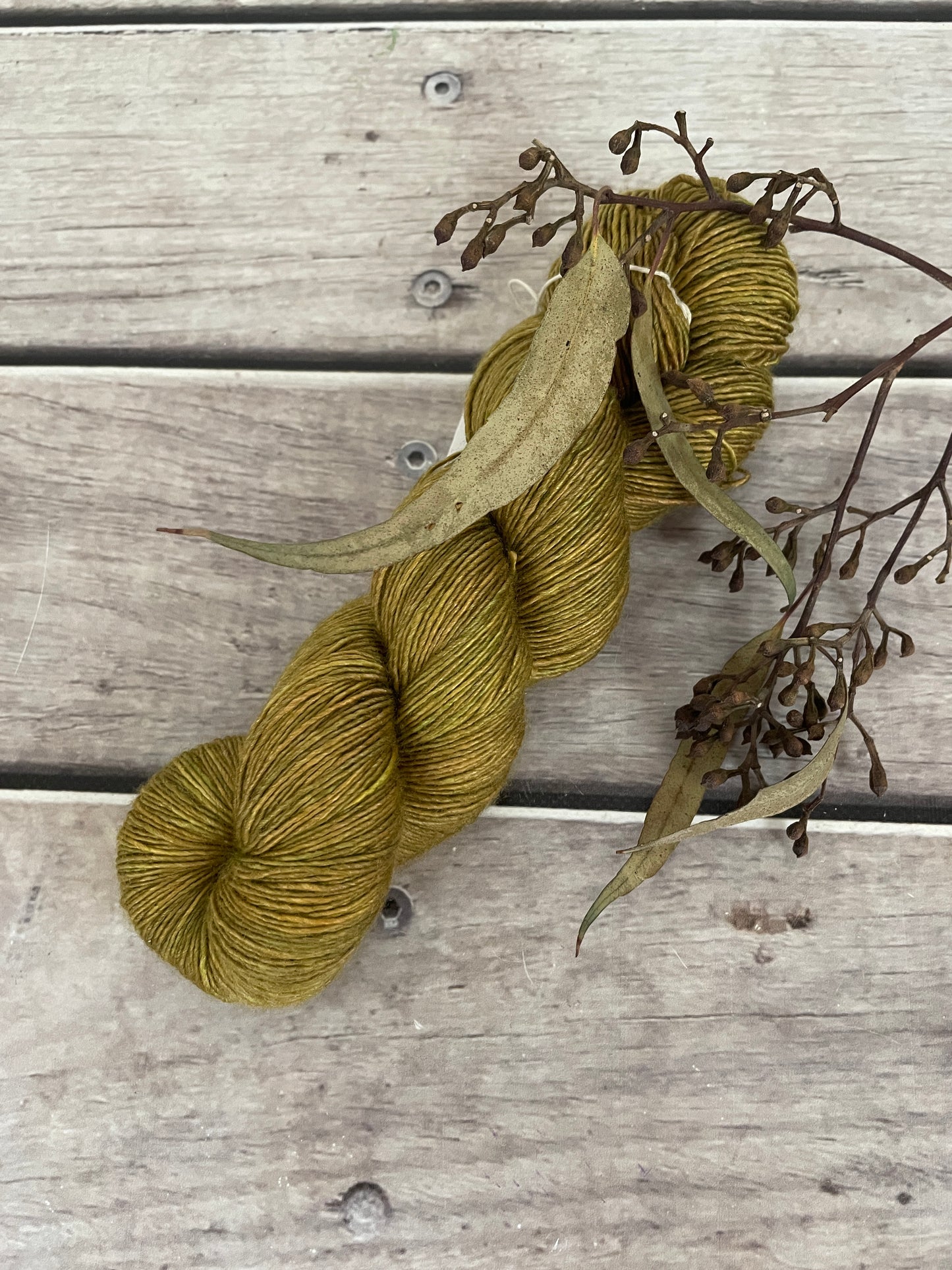 Golden Fern ooak -  on Merino and Silk 4 ply single - Osmanthus
