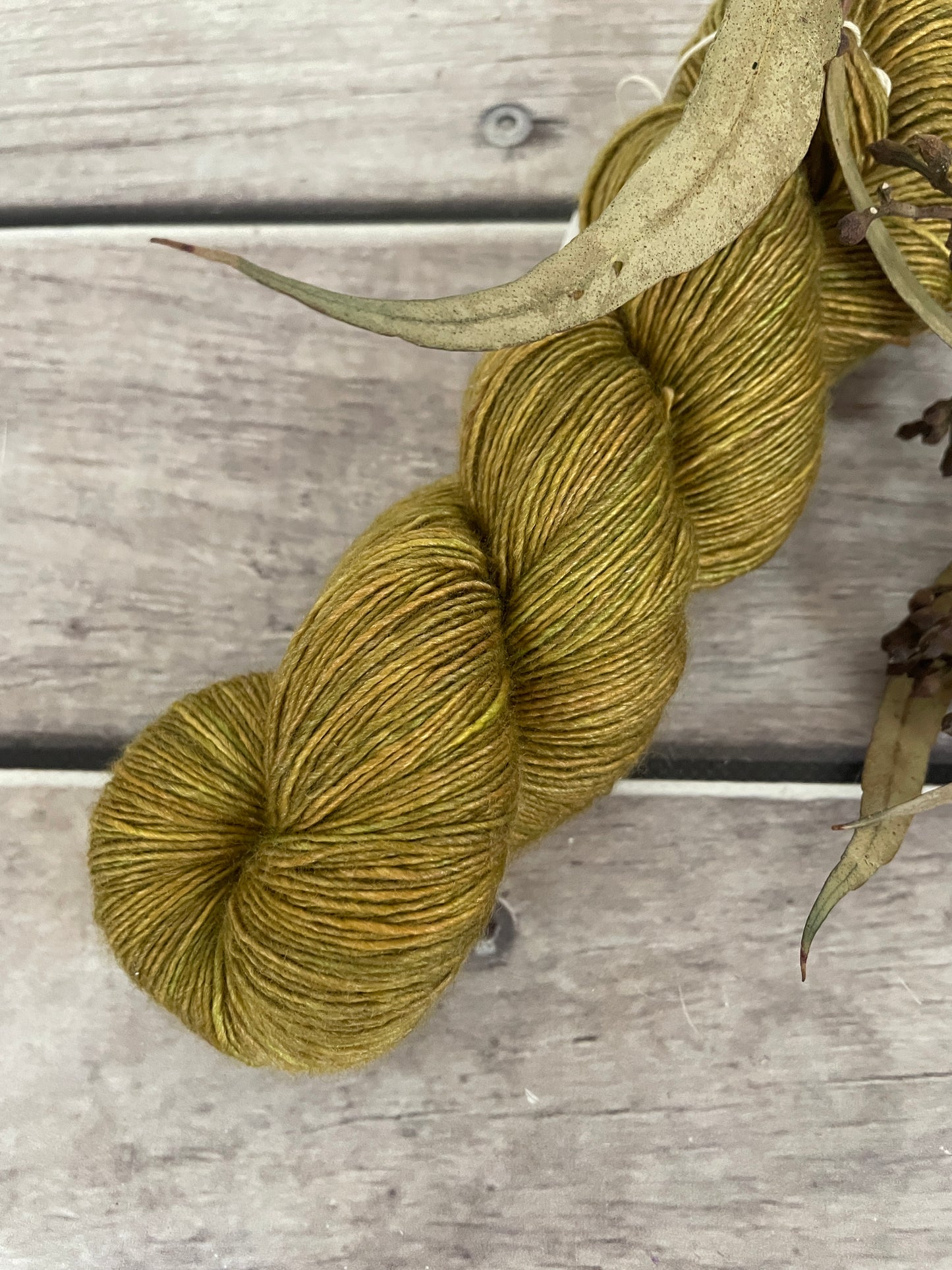 Golden Fern ooak -  on Merino and Silk 4 ply single - Osmanthus