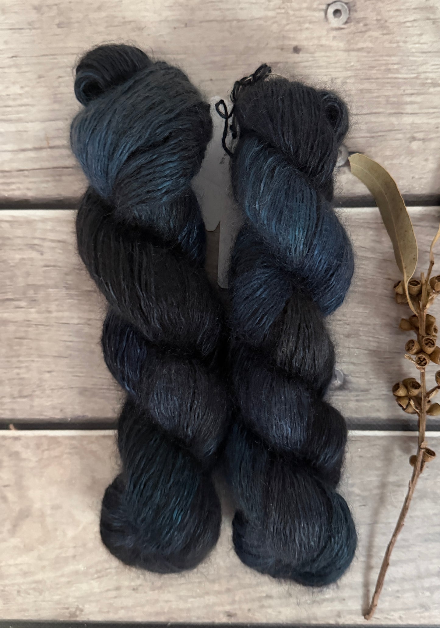 Winter Petrol - 5 ply silk/mohair and nylon - Rooibos