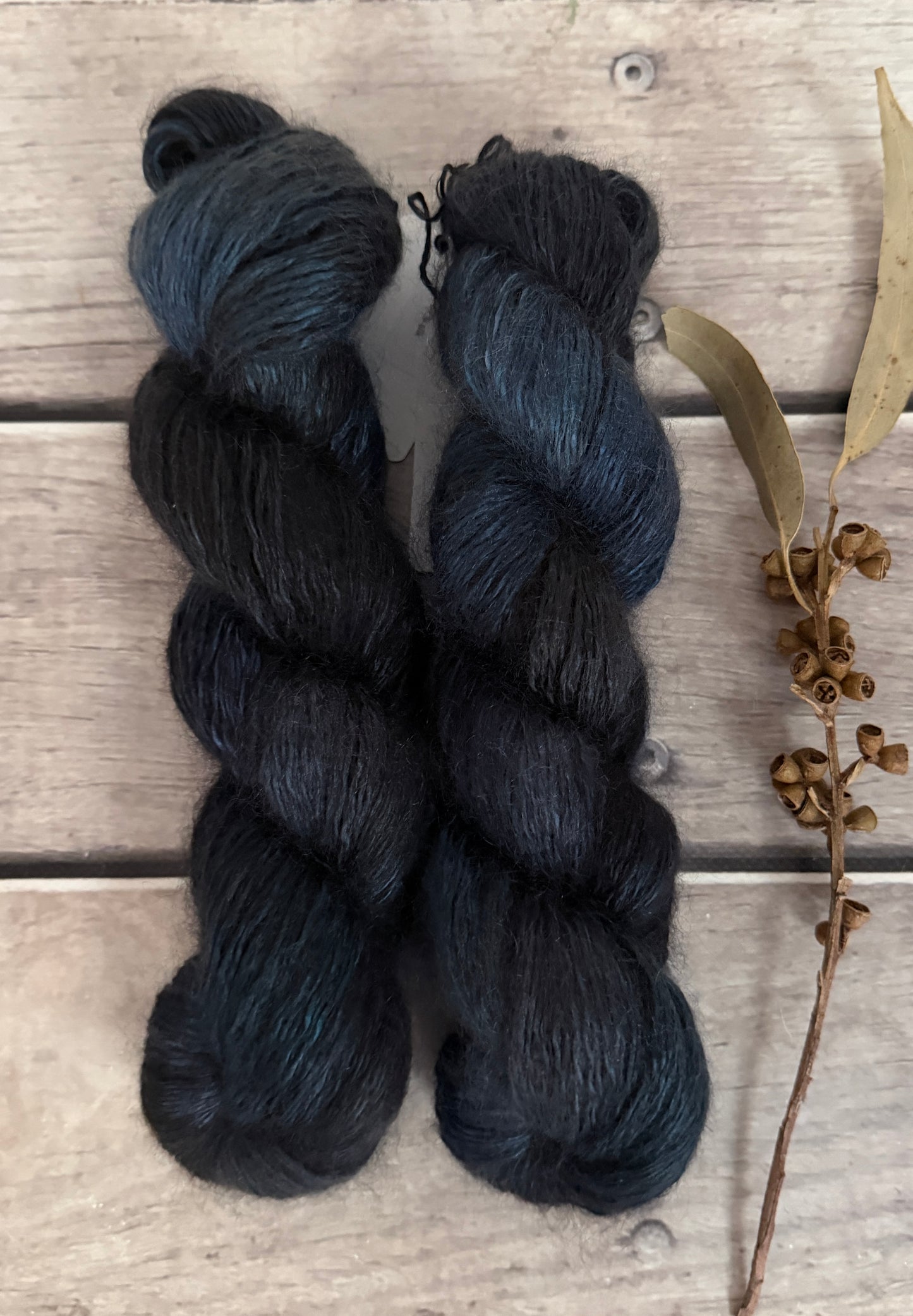Winter Petrol - 5 ply silk/mohair and nylon - Rooibos