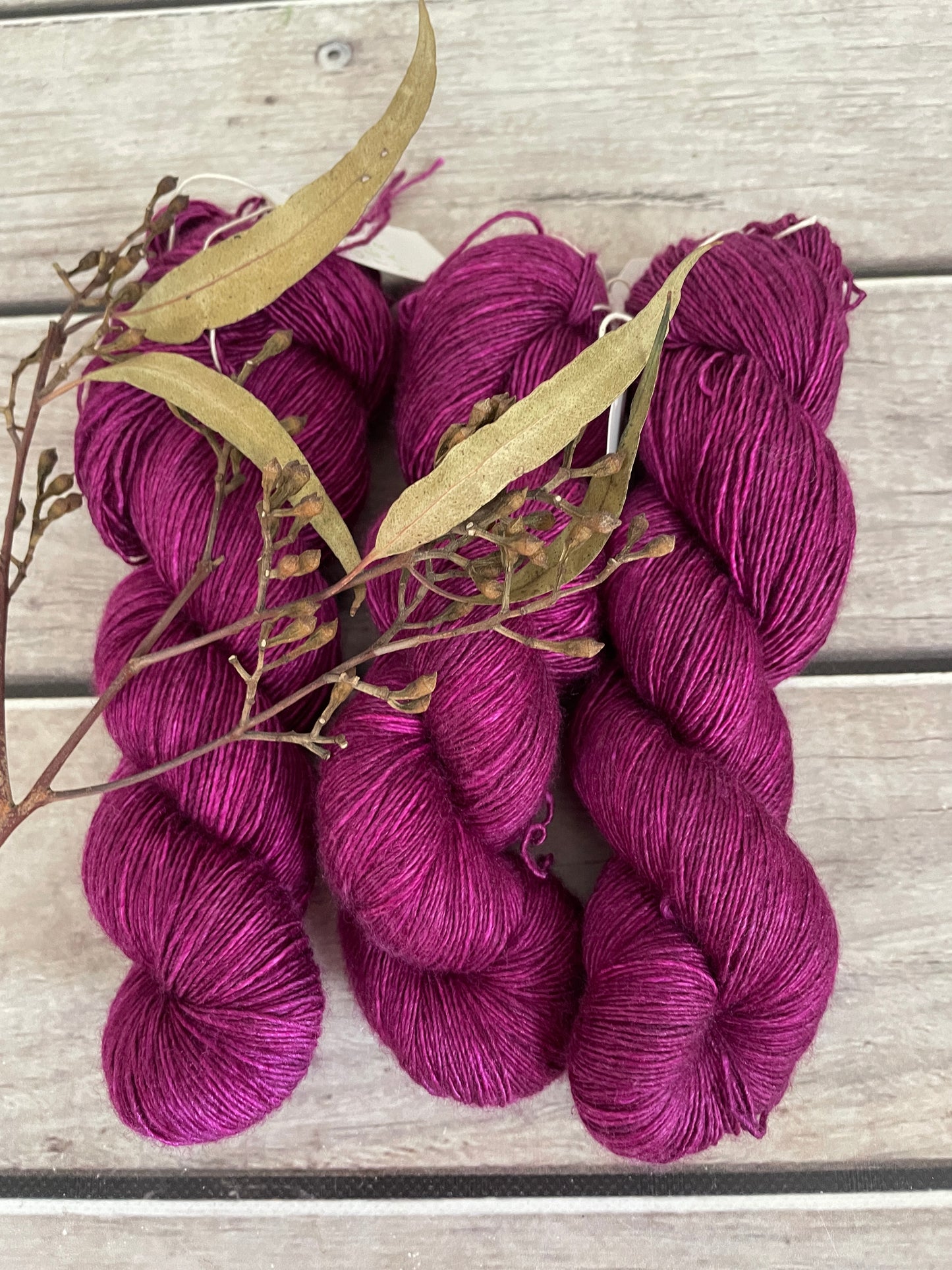 Dragonfruit - 4 ply Merino/silk single -Osmanthus