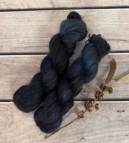 Winter Petrol - 5 ply silk/mohair and nylon - Rooibos