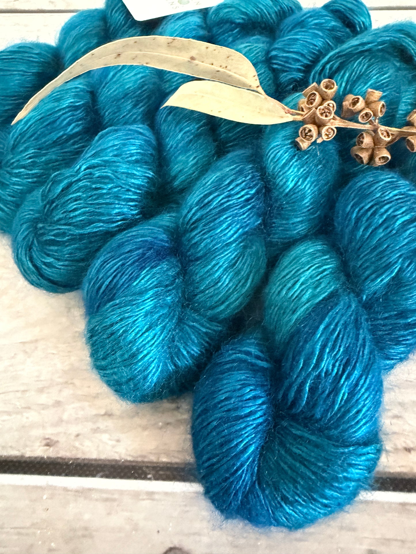 Vintage Button - 5 ply silk/mohair and nylon - Rooibos