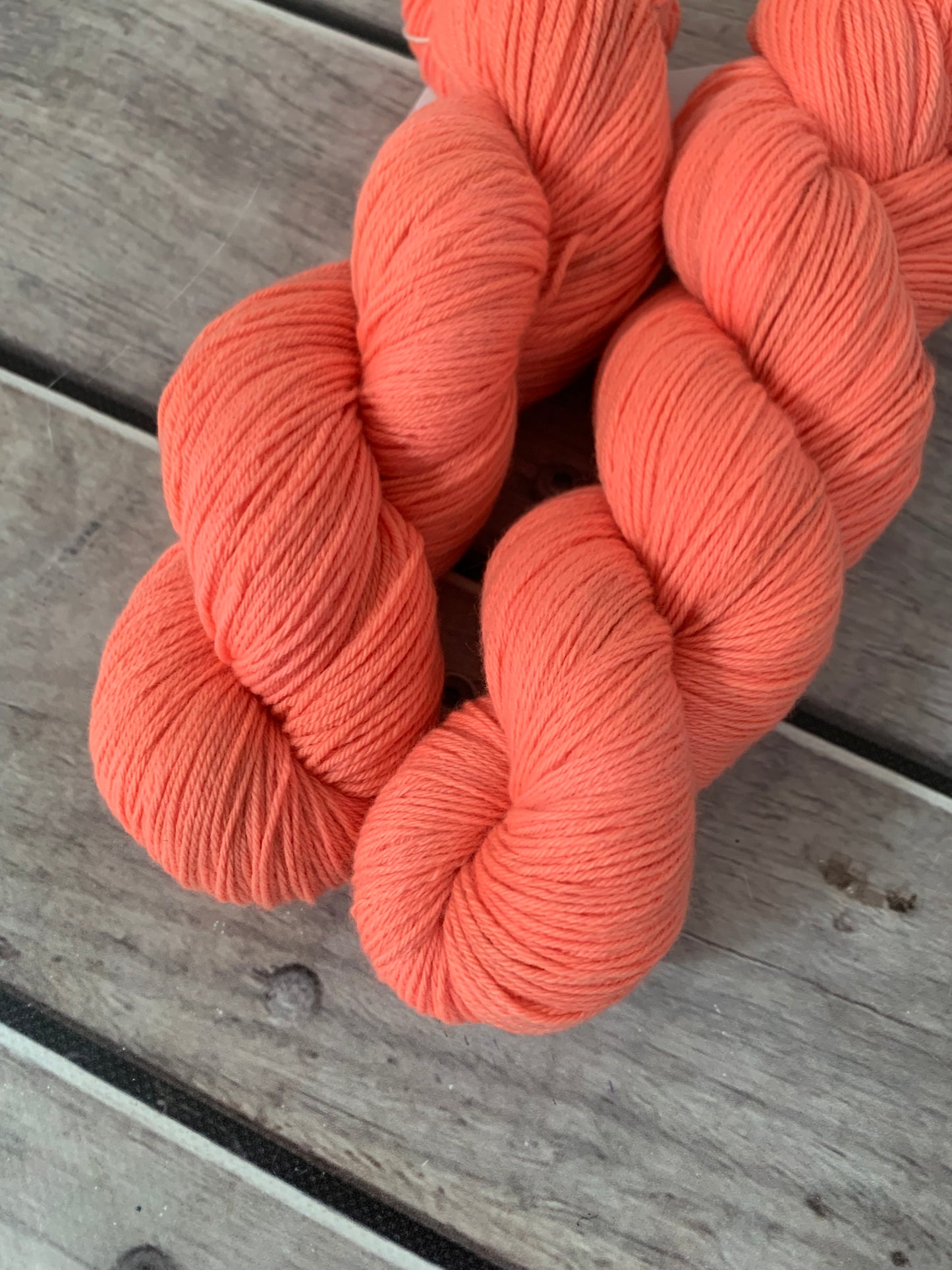Orange Flouro ooak - sock yarn in merino and nylon - Darjeeling OB
