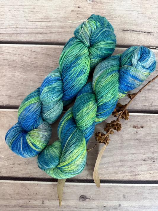 Neon Cuckoo Bee #3 - 4 ply silk and merino - Jasmine 4