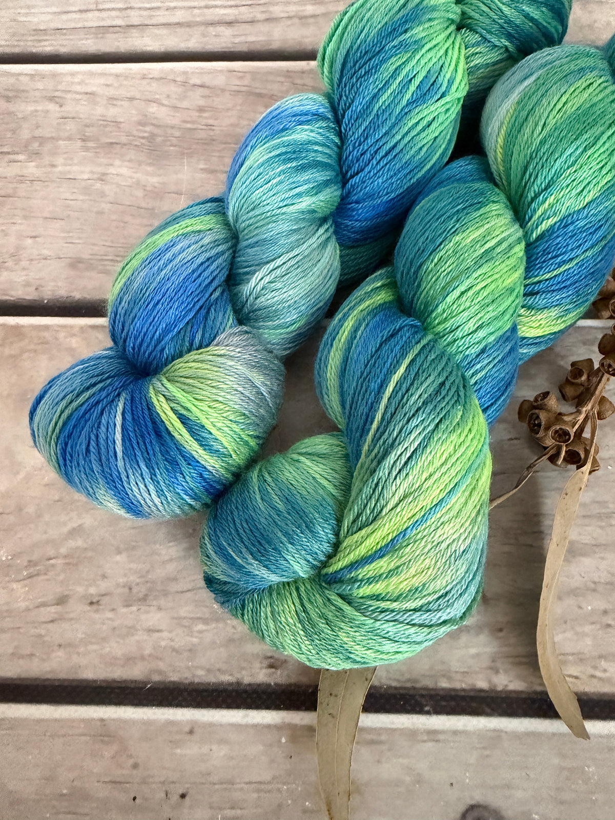Neon Cuckoo Bee #3 - 4 ply silk and merino - Jasmine 4