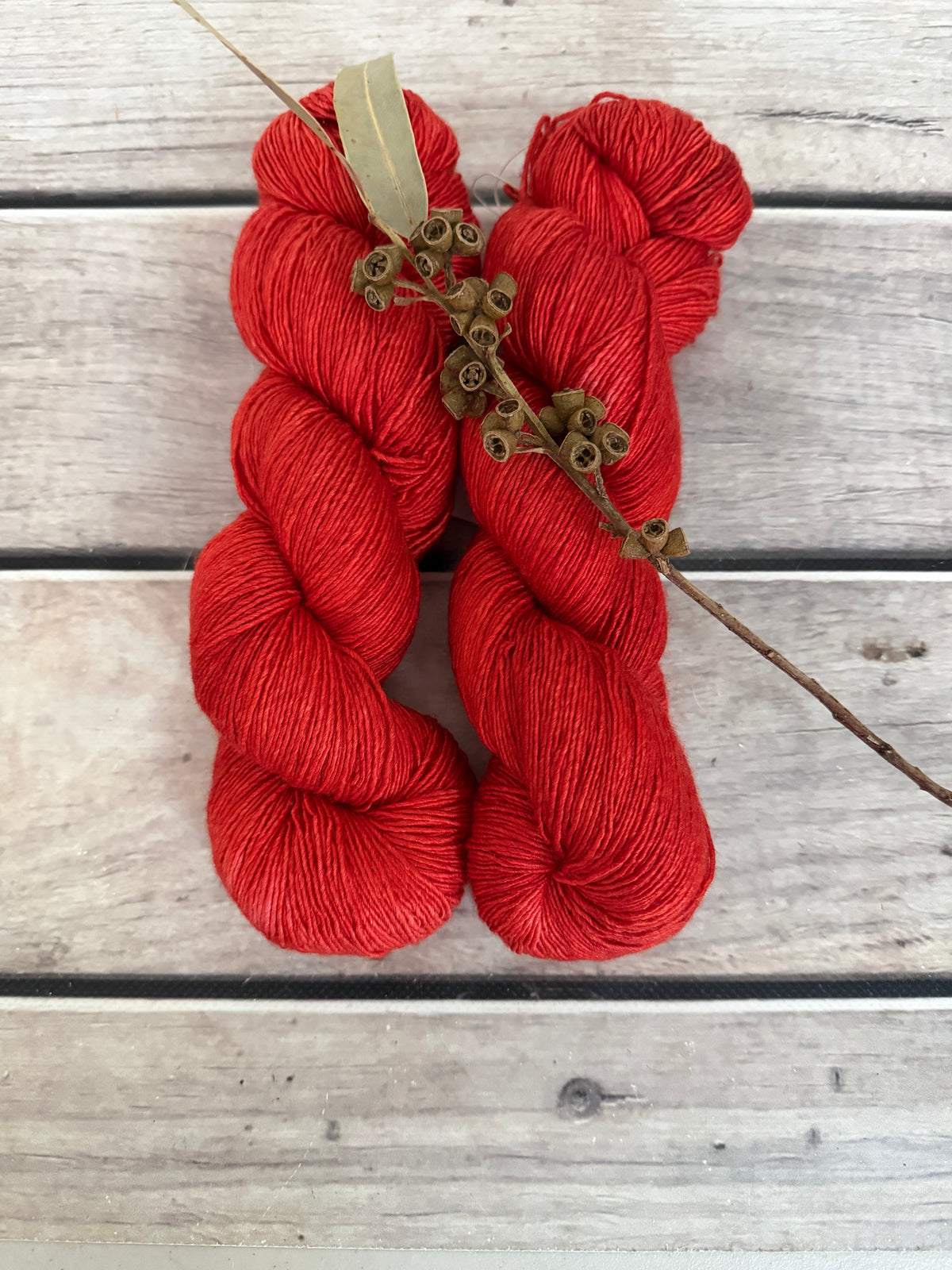 Pink Winged Phasma #2 - Merino/ Silk 4 ply single - Osmanthus4