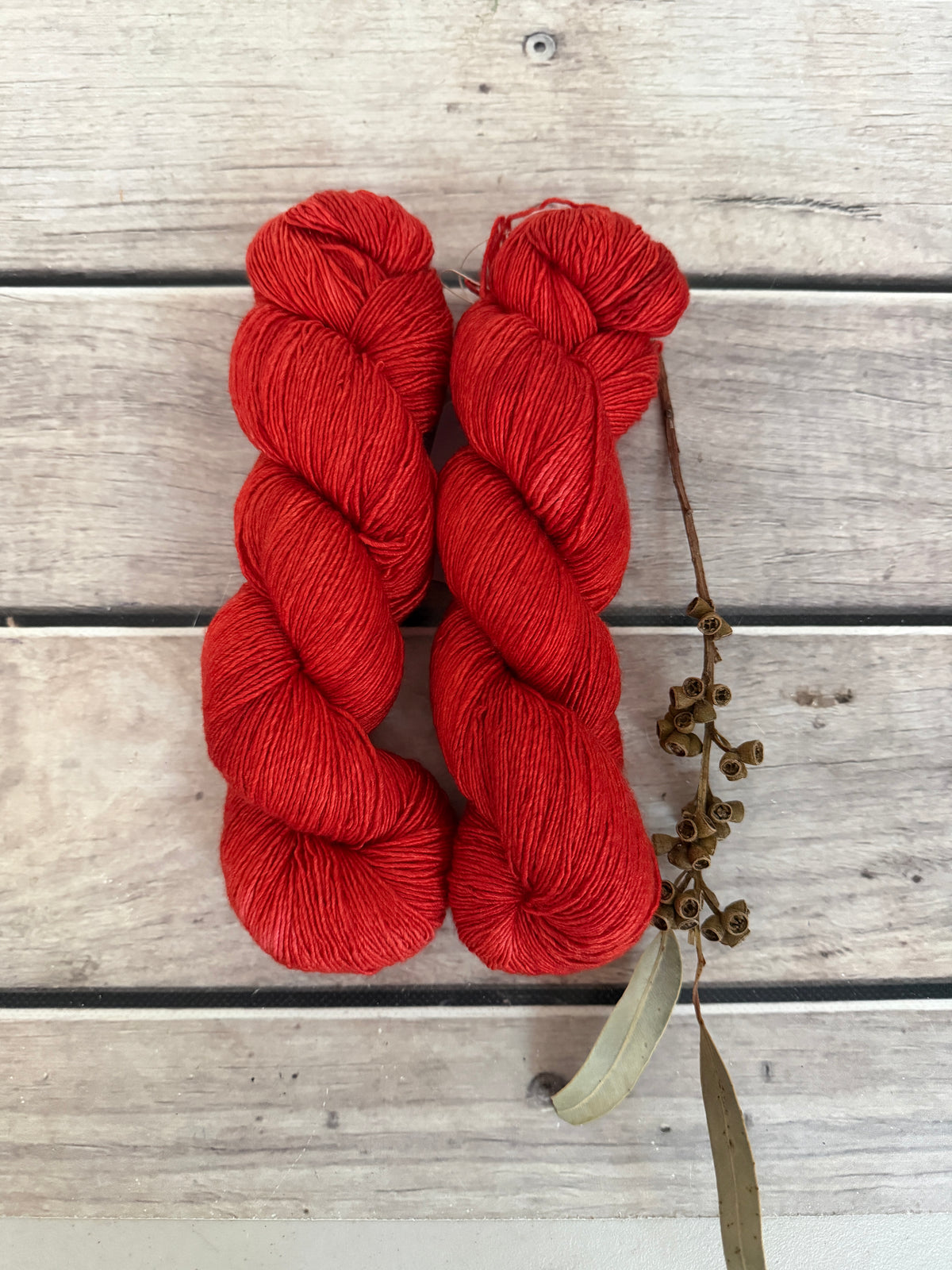 Pink Winged Phasma #2 - Merino/ Silk 4 ply single - Osmanthus4