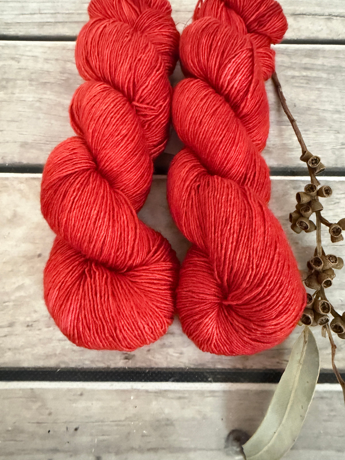 Pink Winged Phasma #2 - Merino/ Silk 4 ply single - Osmanthus4