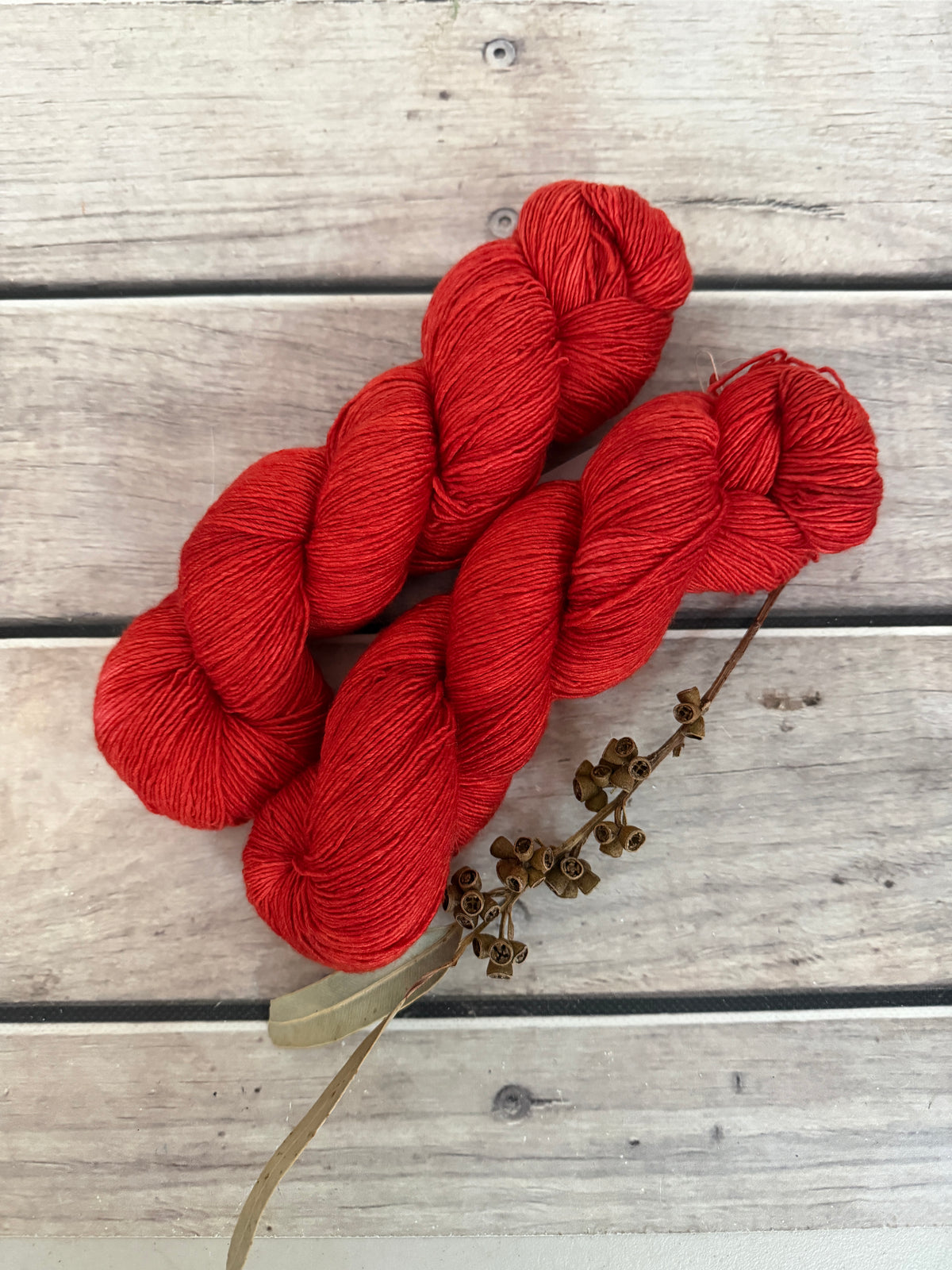 Pink Winged Phasma #2 - Merino/ Silk 4 ply single - Osmanthus4