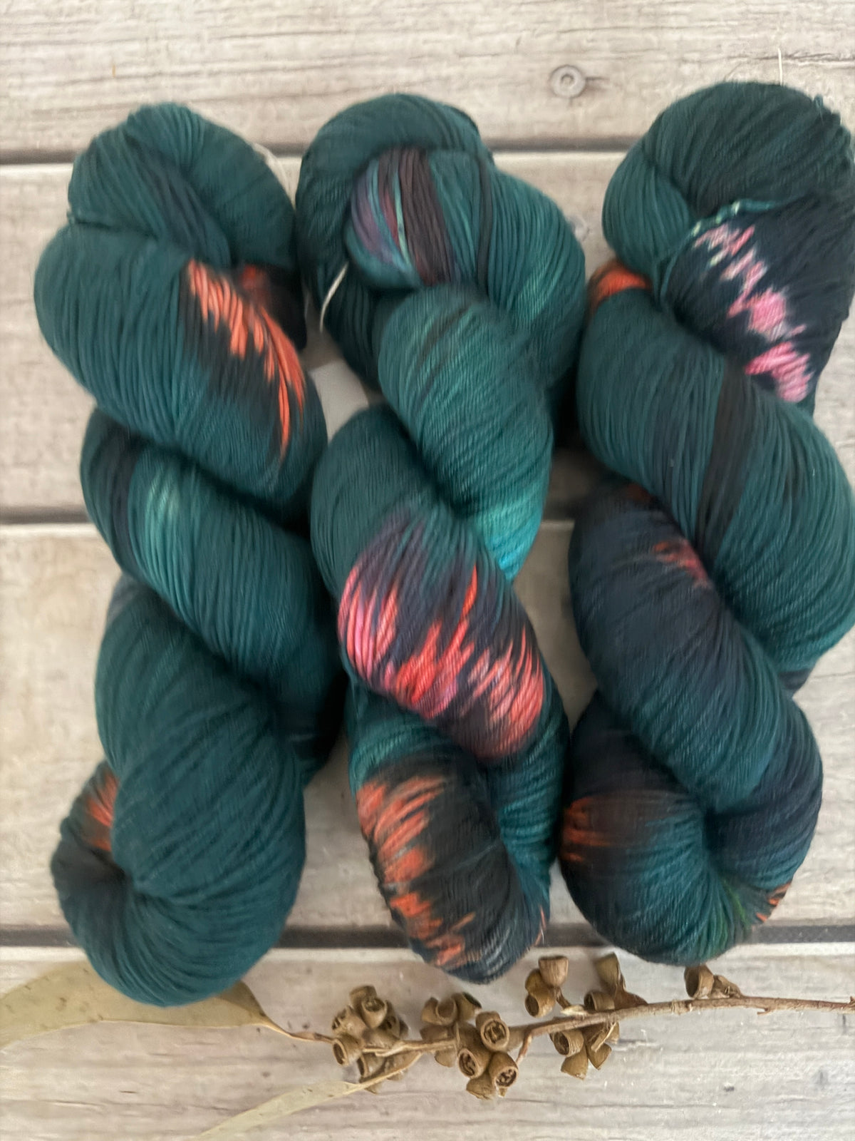 Pink Winged Phasma #3 - Merino/ Silk 4 ply - Jasmine 4