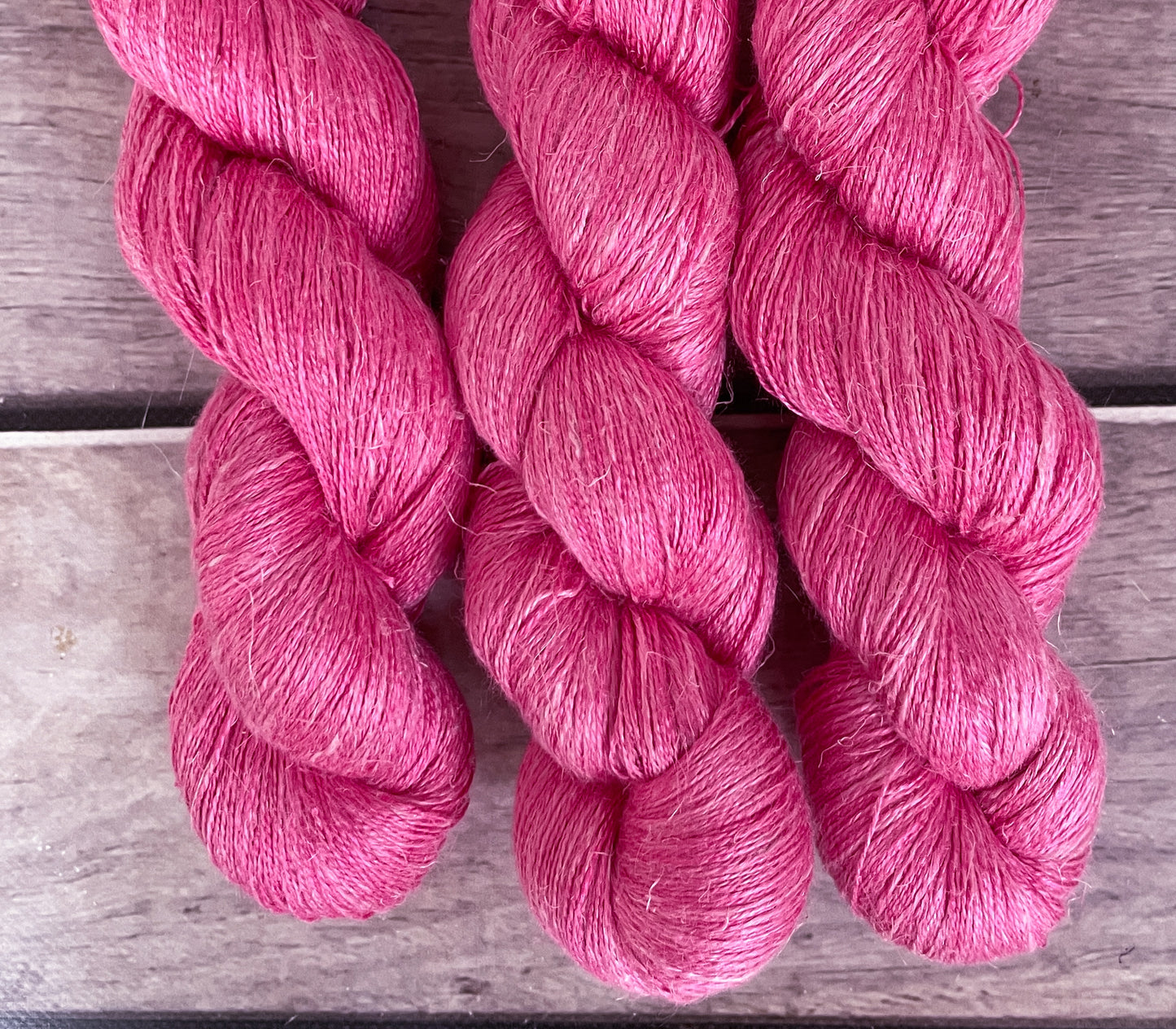 Peony Petal ooak on Anise 2 - silk and linen 2 ply