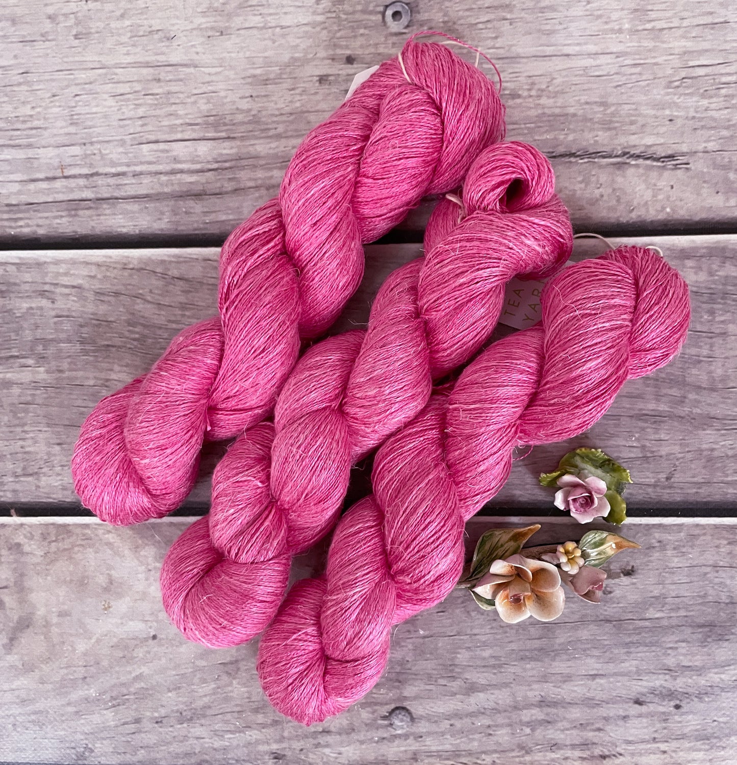 Peony Petal ooak on Anise 2 - silk and linen 2 ply