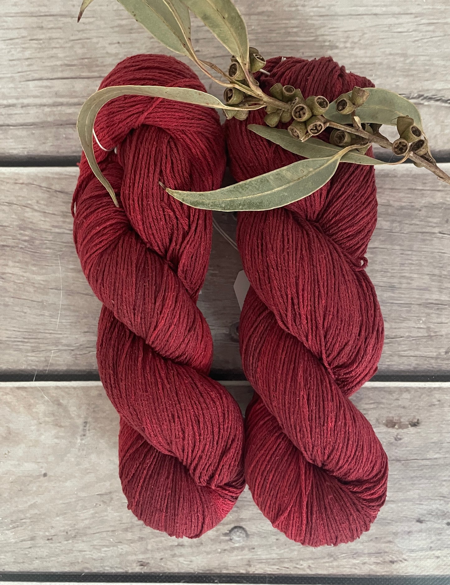 New Red on Tai Ping... 100% bourette silk - 4 ply