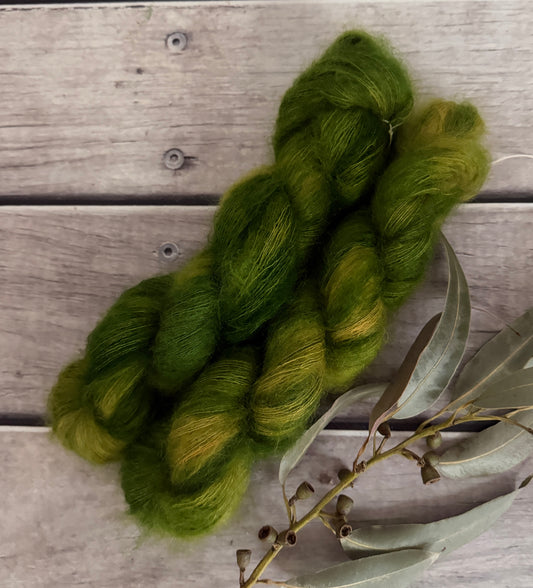 New Growth ooak - on Silk and Mohair - Shui Yun, 2 ply/laceweight