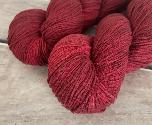 New Red on Tai Ping... 100% bourette silk - 4 ply