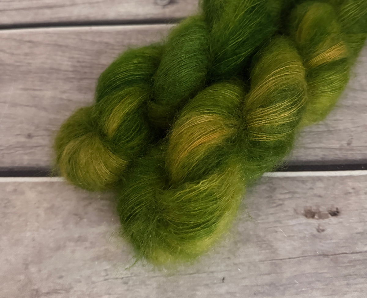 New Growth ooak - on Silk and Mohair - Shui Yun, 2 ply/laceweight