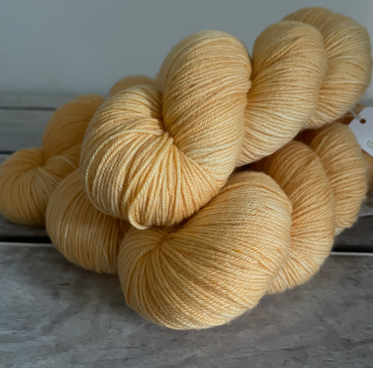 Roseate Emperor Moth #3 - Darjeeling sock yarn - 4 ply