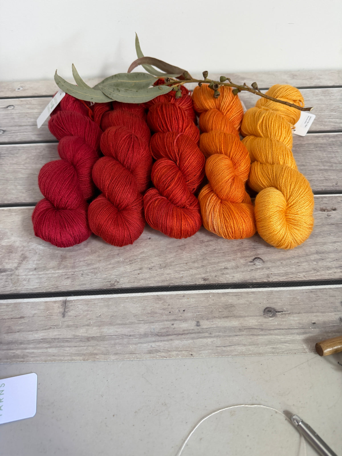 The Nepal Sunrise Fade - Jasmine merino/silk yarn - 4 ply