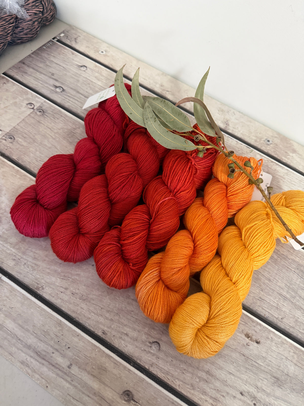 The Nepal Sunrise Fade - Jasmine merino/silk yarn - 4 ply