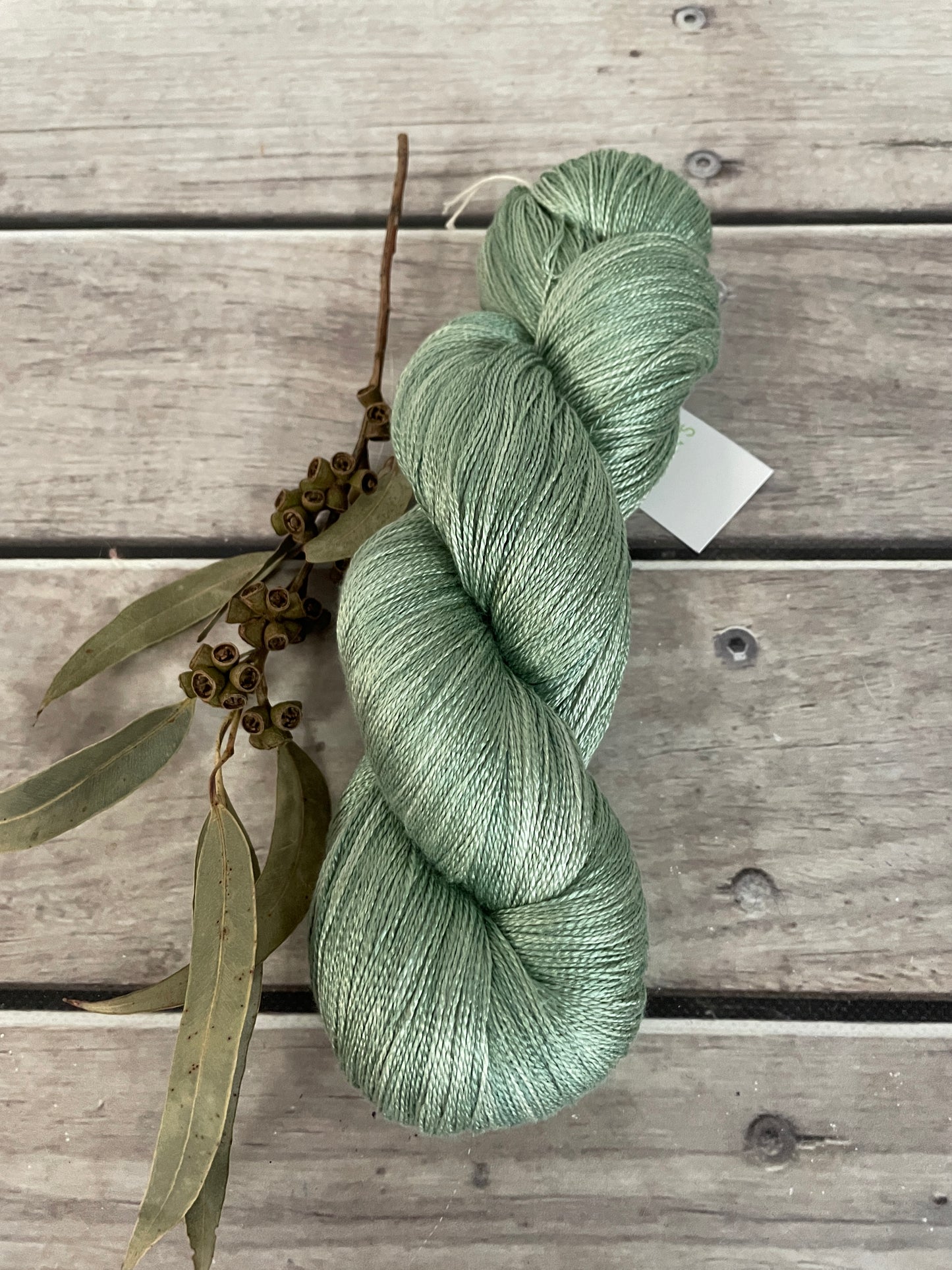 Matcha Green - 3 ply pure silk yarn - Ginseng hl