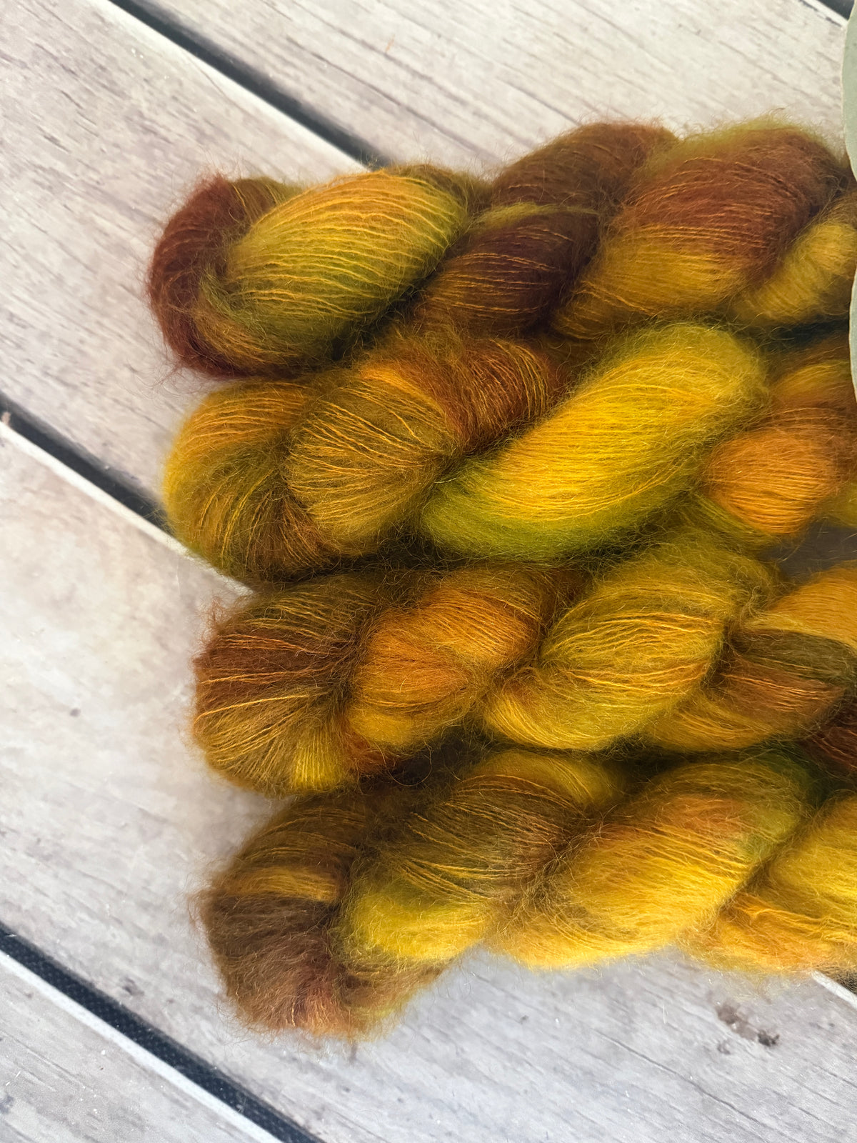 Dijon odd - on Silk and Mohair - Shui Yun, 2 ply/laceweight