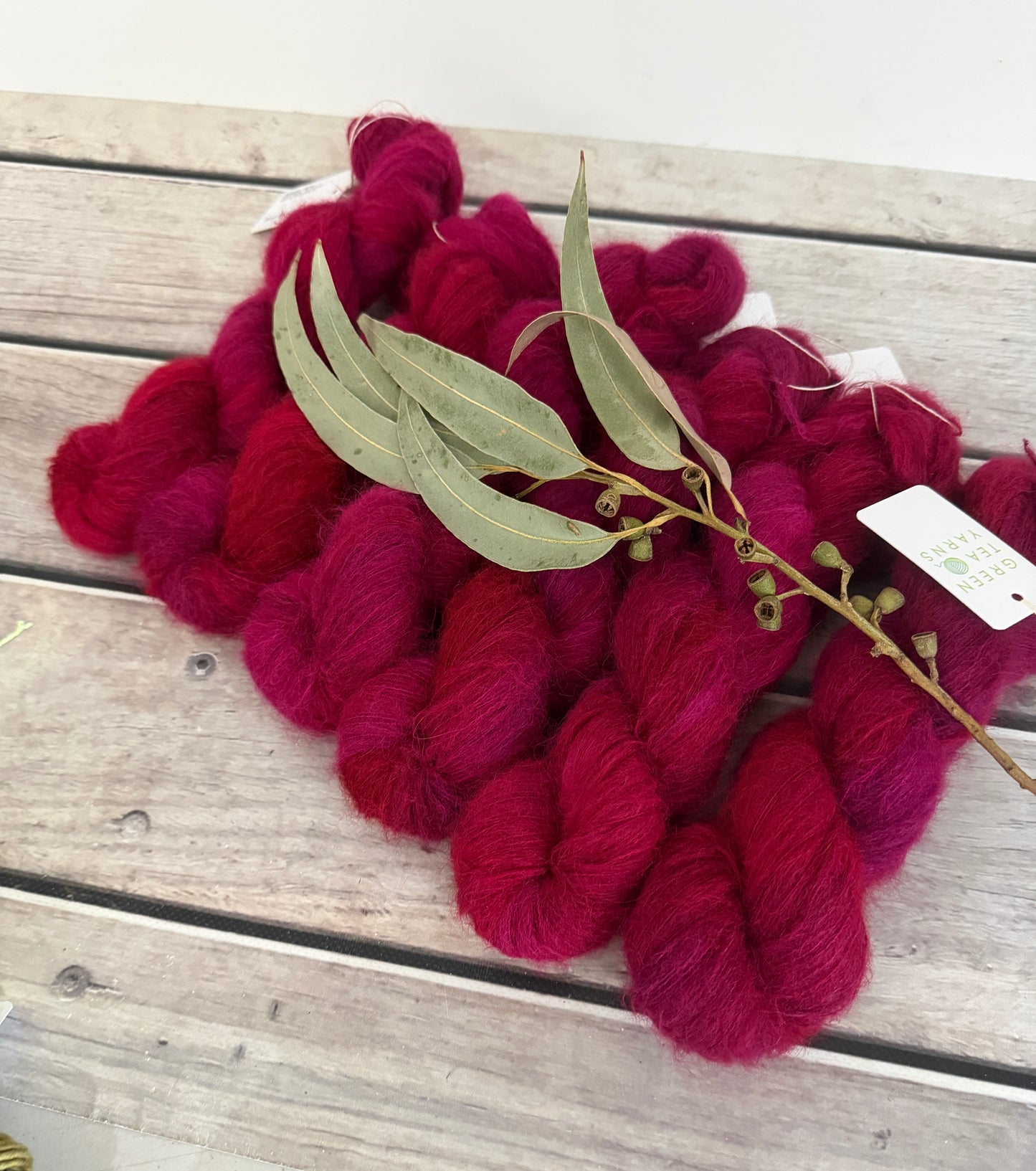 Bush Berries - 2 ply Suri/merino fluff - Rosemary