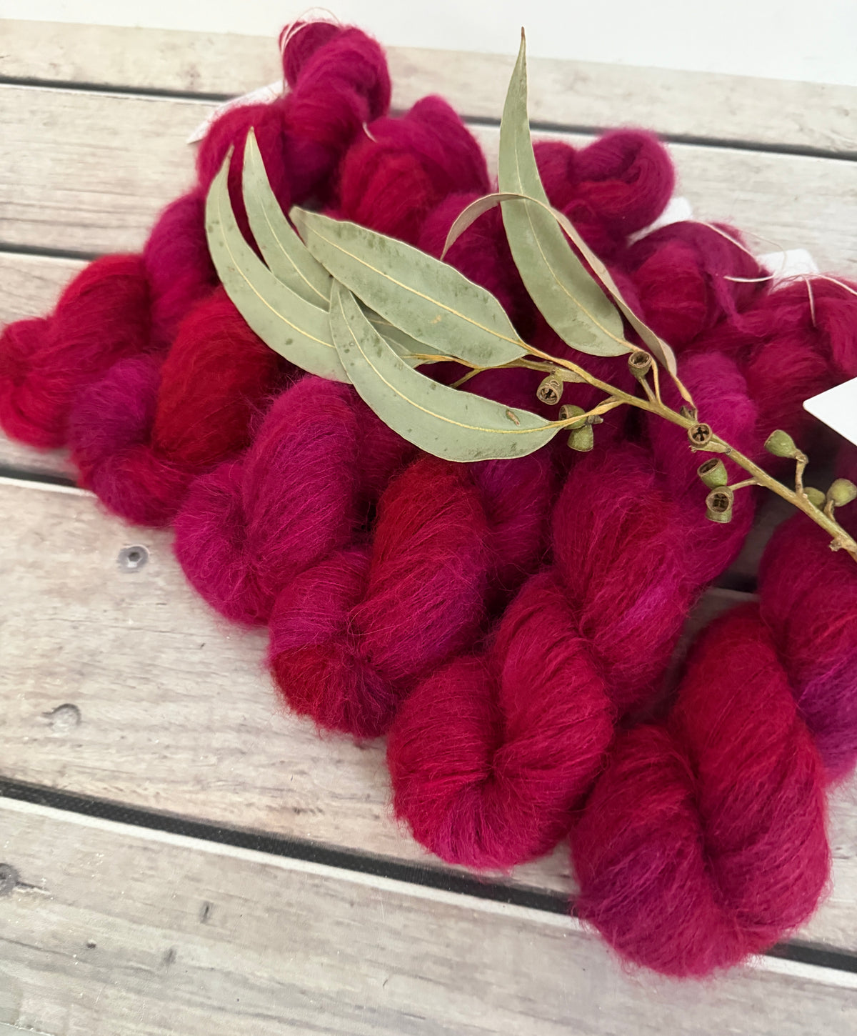 Bush Berries - 2 ply Suri/merino fluff - Rosemary