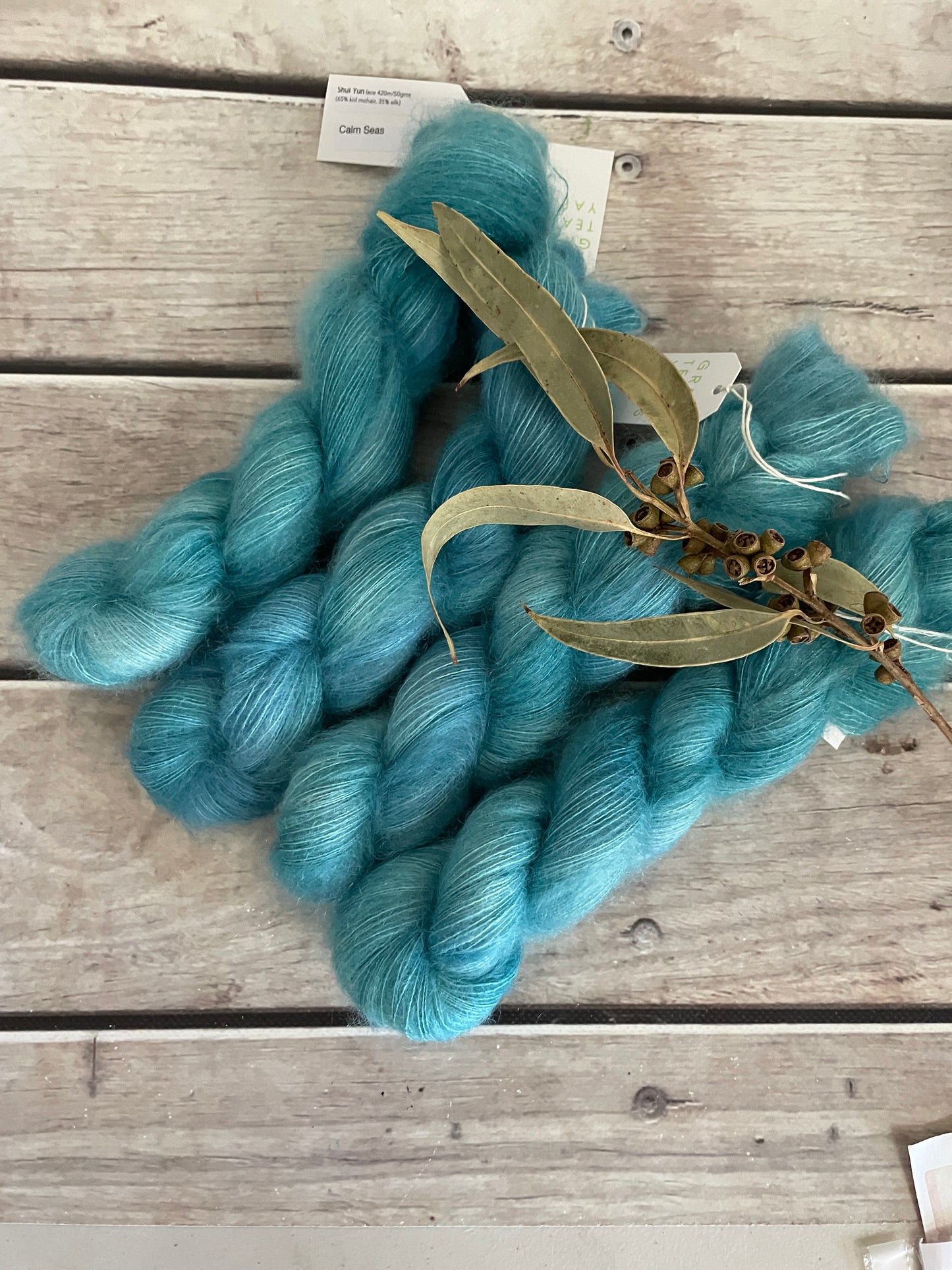 Calm Seas - on Shui Yun - Silk and Mohair - lace, 2 ply