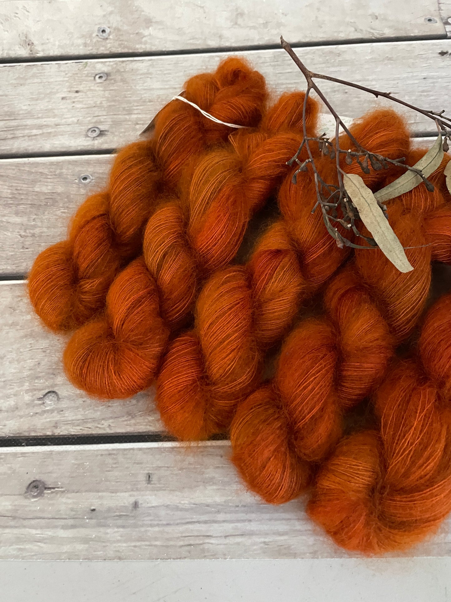 Tamarind Sunset on ShuiYun - 2 ply lace in Mohair and silk