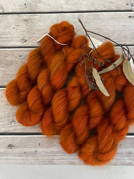 Tamarind Sunset on ShuiYun - 2 ply lace in Mohair and silk