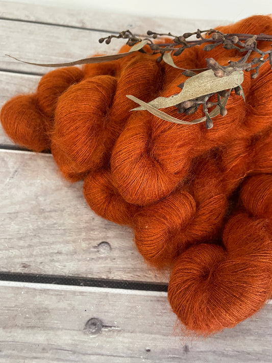 Tamarind Sunset on ShuiYun - 2 ply lace in Mohair and silk
